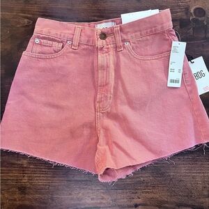 Urban Outfitters Dusty Pink Jean Shorts Distressed Cut-Off Style